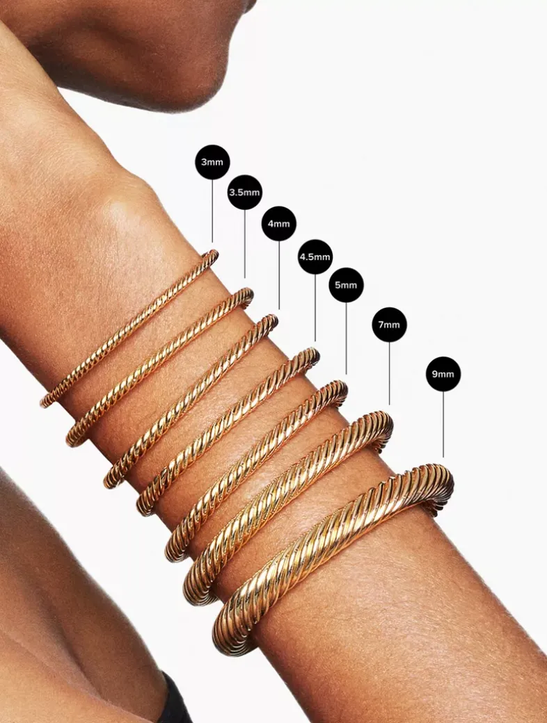 Cable Flex Bracelet In 18k Rose Gold, 4mm