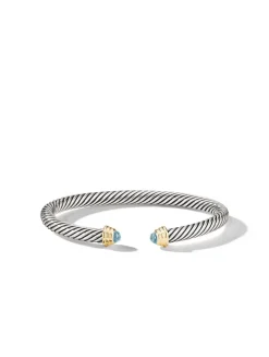 Cable Kids® Bracelet In Sterling Silver With Pearls And 14k Yellow Gold