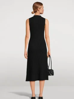 Cable Rib Knit Midi Dress