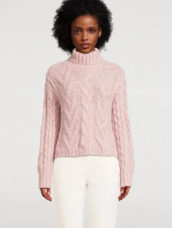 Cable-Knit Turtleneck Sweater