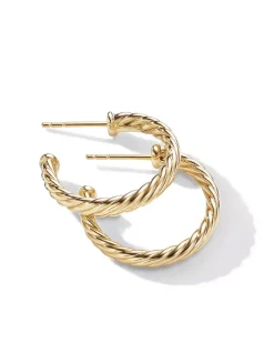 Cablespira® Hoop Earrings In 18k Yellow Gold