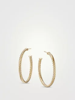 Cablespira® Hoop Earrings In 18k Yellow Gold