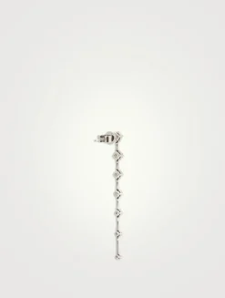 Cadence 18K White Gold Drop Earrings With Diamonds