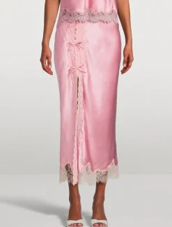 Calder Silk-Blend Midi Slip Skirt