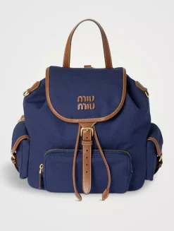 Canvas And Leather Backpack