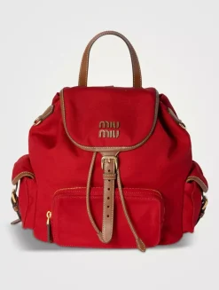 Canvas And Leather Backpack