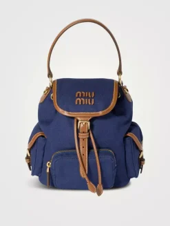 Canvas And Leather Backpack