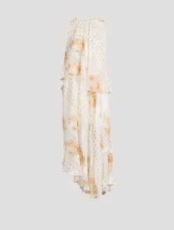 Caprice Chiffon Dress In Botanical Print