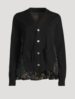 Cardigan With Pleated Back