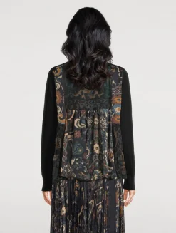 Cardigan With Pleated Back