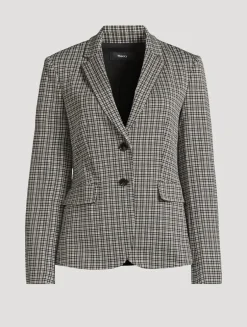 Carissa Knit Plaid Jacket