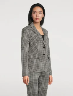 Carissa Knit Plaid Jacket