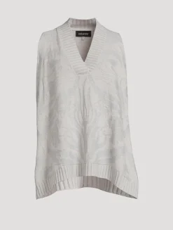 Carnation Jacquard Cashmere Sweater Vest