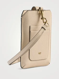 Carry On Leather Travel Phone Case With Lanyard