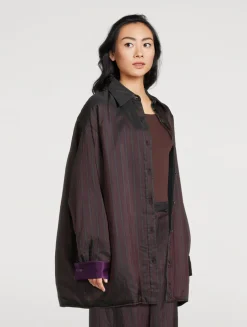 Cartan Oversized Shirt In Stripe Print