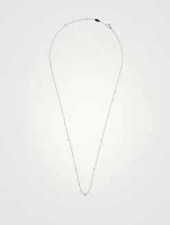 Cascade 18K White Gold Five-Stone Necklace With Diamonds