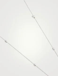 Cascade 18K White Gold 10-Stone Necklace With Diamonds