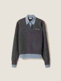 Cashmere And Wool Polo Sweater