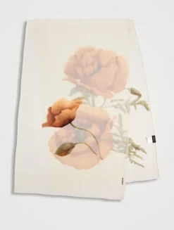Cashmere Scarf In Anenome Print