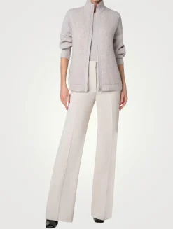 Cashmere Silk And Wool Cardigan