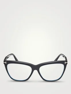 Cat Eye Optical Glasses With Blue Block Lenses