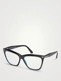 Cat Eye Optical Glasses With Blue Block Lenses