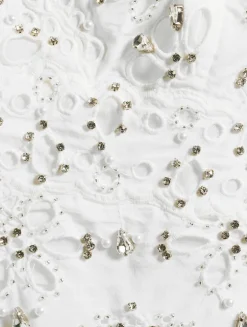 Catana Embellished Eyelet Mini Dress