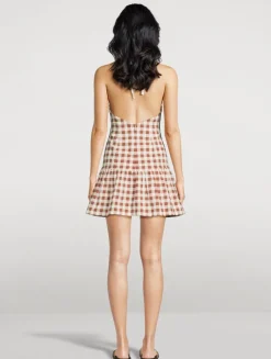 Cecil Halter Mini Dress In Gingham Print