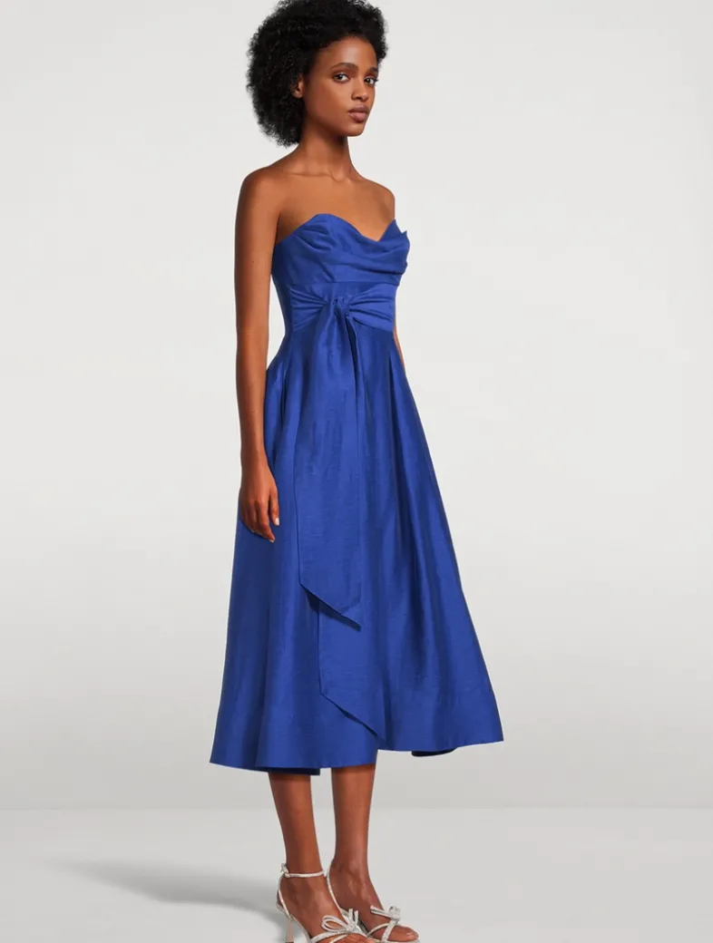 Cera Strapless Midi Dress