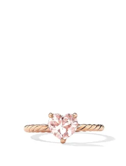 Chatelaine® Heart Ring In 18k Rose Gold With Morganite, 7mm