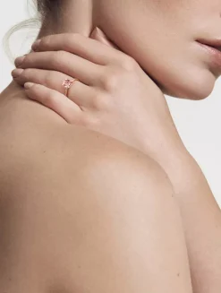 Chatelaine® Ring In 18k Rose Gold With Morganite And Pavé Diamonds