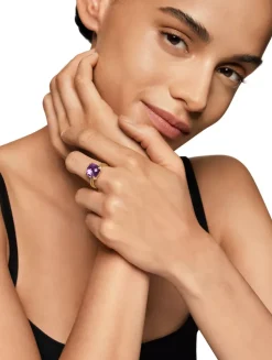 Chatelaine® Ring In 18k Yellow Gold With Hampton Blue Topaz And Diamonds, 11mm