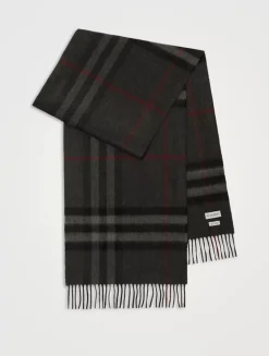 Check Cashmere Scarf