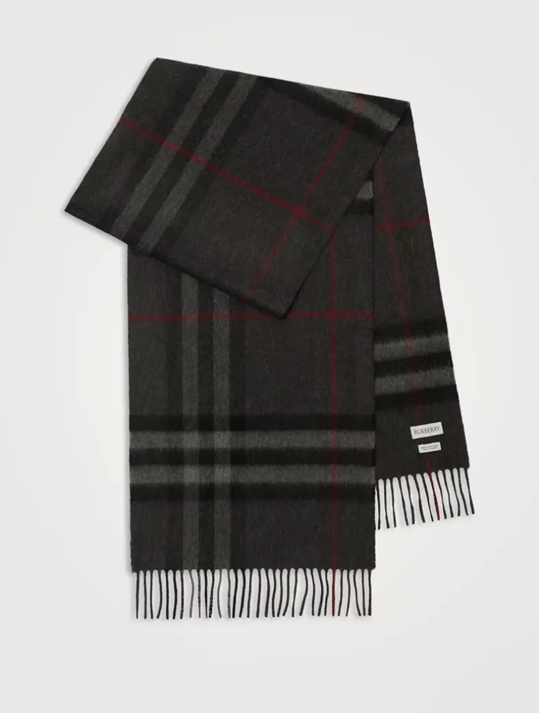 Check Cashmere Scarf