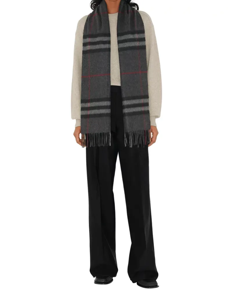 Check Cashmere Scarf