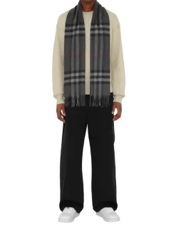 Check Cashmere Scarf