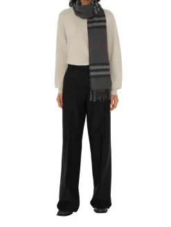 Check Cashmere Scarf