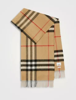Check Cashmere Scarf