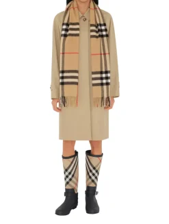 Check Cashmere Scarf