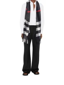 Check Cashmere Scarf