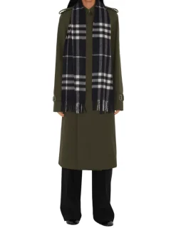 Check Cashmere Scarf