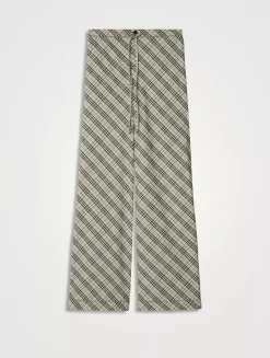 Check Cotton Pyjama Trousers