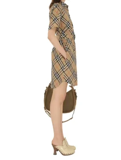 Check Cotton Shirt Dress