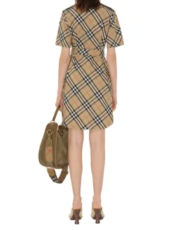 Check Cotton Shirt Dress
