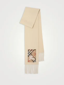 Check Label Cashmere Scarf