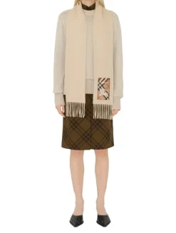 Check Label Cashmere Scarf