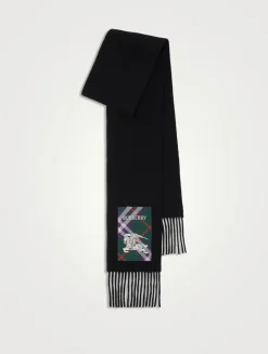 Check Label Cashmere Scarf
