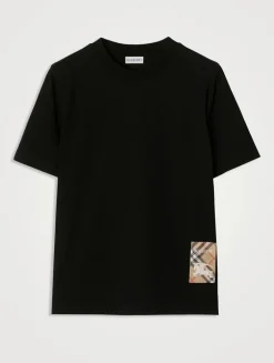 Check Label Cotton T-shirt