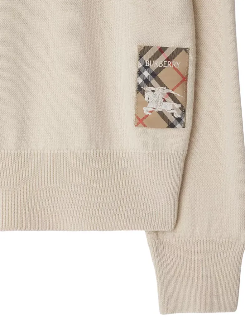 Check Label Wool Sweater