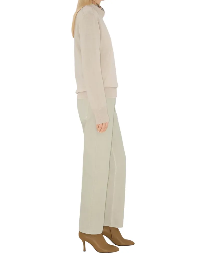 Check Label Wool Sweater